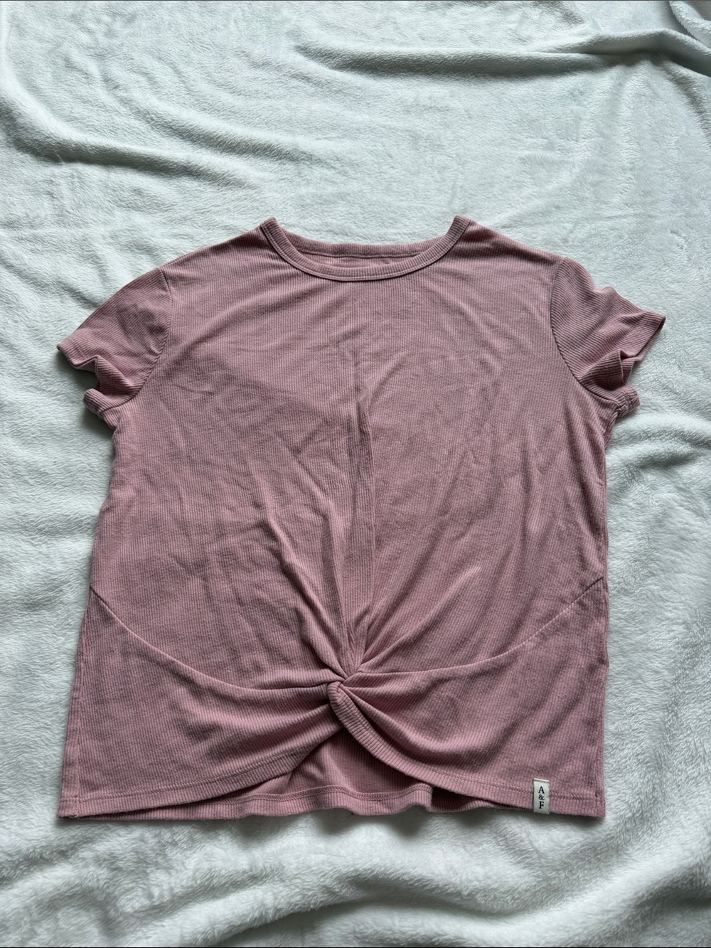 abercrombie kids Mauve Twist Front Short Sleeve Tee